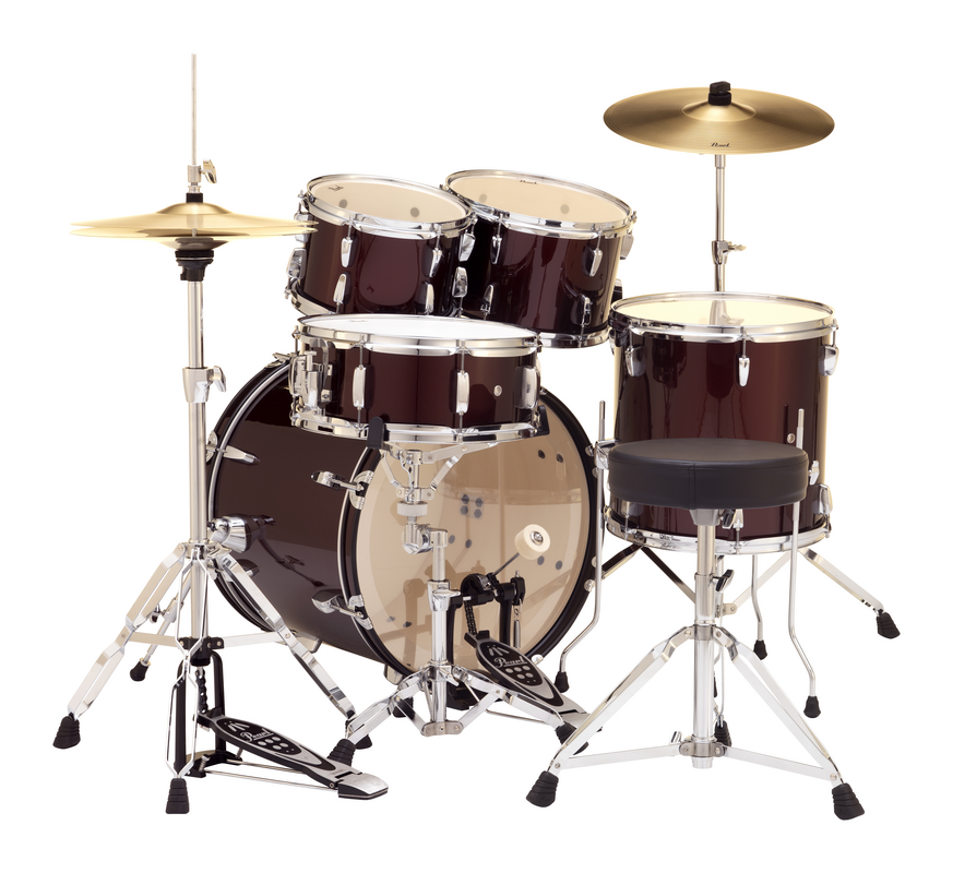 Pearl Roadshow 5 Piece Fusion Drum Kit in Red Wine