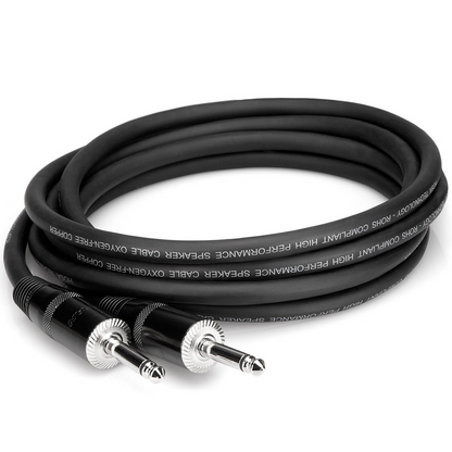 Hosa SKJ403 Pro Speaker Cable, REAN 1/4 IN TS to Same, 3 FT / 0.9M
