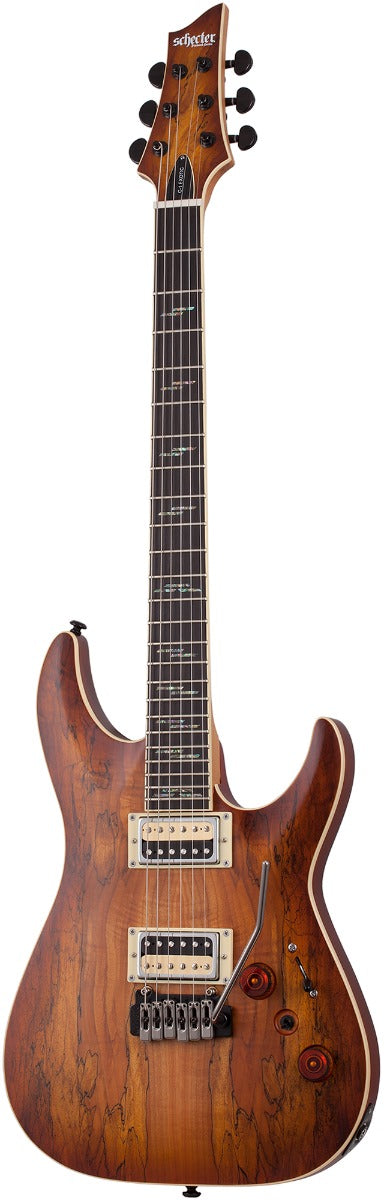 Schecter C 1 Exotic Spalted Maple in Satin Natural Vintage Burst