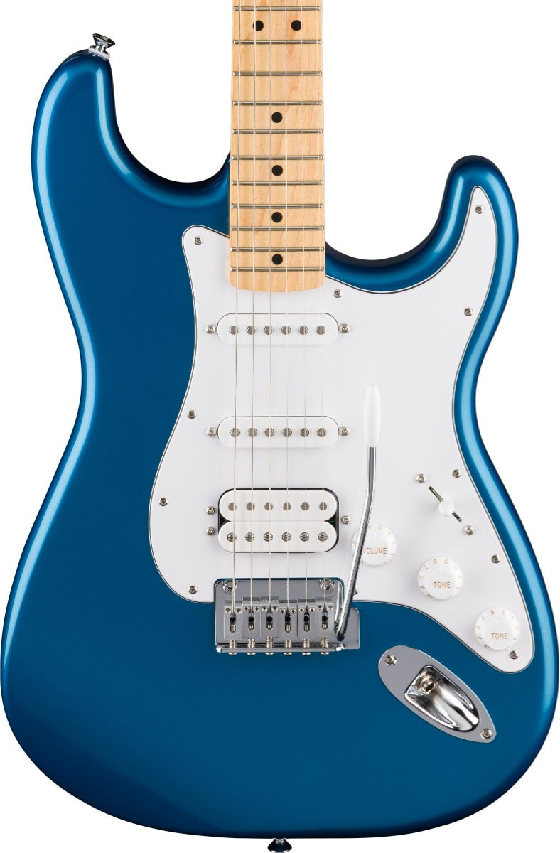 Fender Standard Stratocaster HSS, Maple Fingerboard in White Pickguard in Aqua Marine Metallic