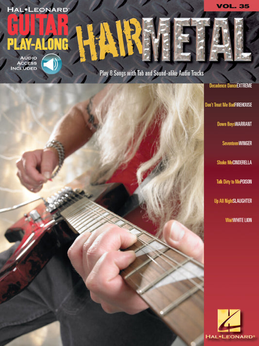 Hair Metal Guitar Play Along Volume 35 Bk/Cd