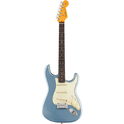 Fender American Ultra Luxe Vintage '60s Stratocaster Electric Guitar, Rosewood Fingerboard in Ice Blue Metallic