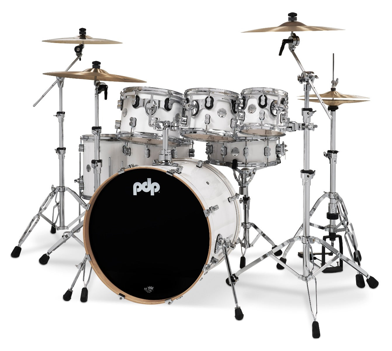 PDP Concept Maple 7-Piece Shell Pack in Pearlescent White Lacquer
