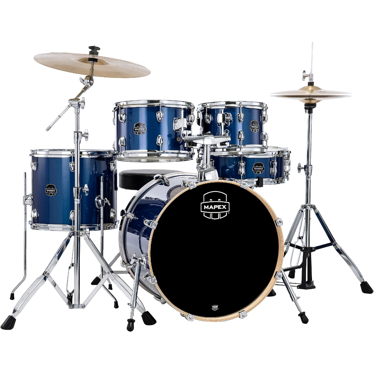 Mapex Venus 5 Piece Fusion Drum Set in Blue Sky Sparkle