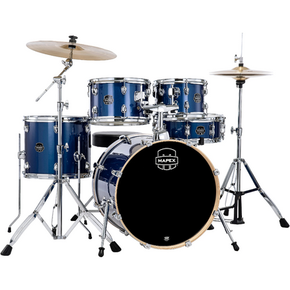 Mapex Venus 5 Piece Fusion Drum Set in Blue Sky Sparkle