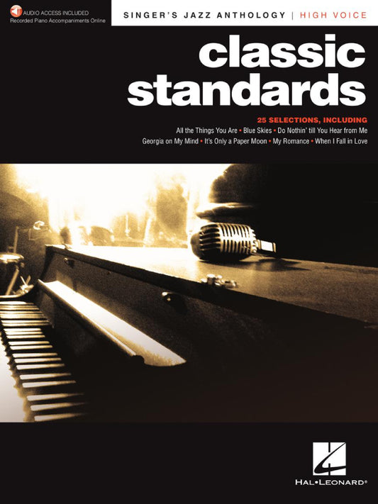 Classic Standards Singers Jazz Anthology High Voice BK/OLA