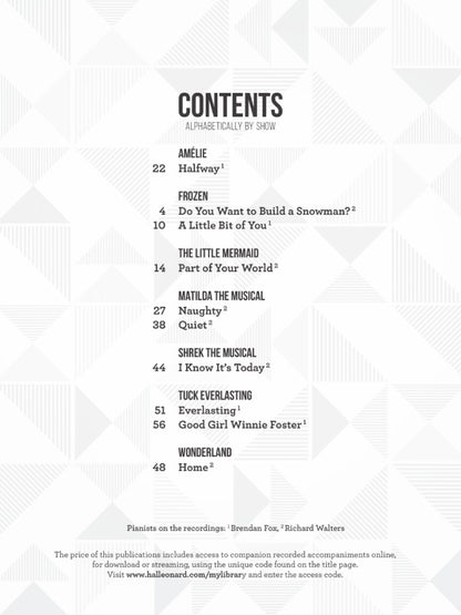 Girls' Songs from 21st Century Musicals BK/OLA