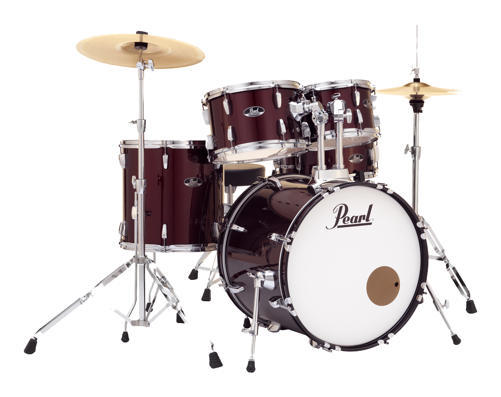 Pearl Roadshow 5 Piece Fusion Drum Kit in Red Wine