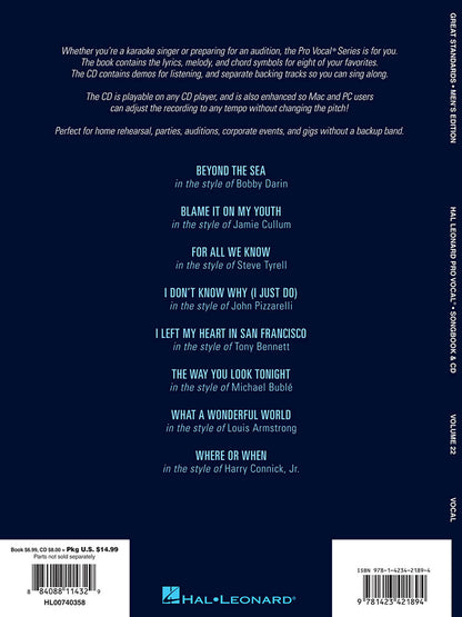 Great Standards Pro Vocal Men's Edition Volume 22 BK/CD