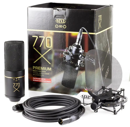 MXL 770X Multi Pattern Condenser Microphone Package