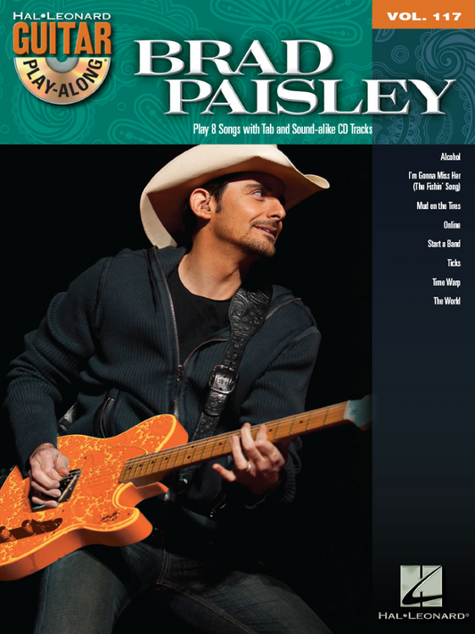 Brad Paisley Guitar Play Along Volume 117 Book & CD