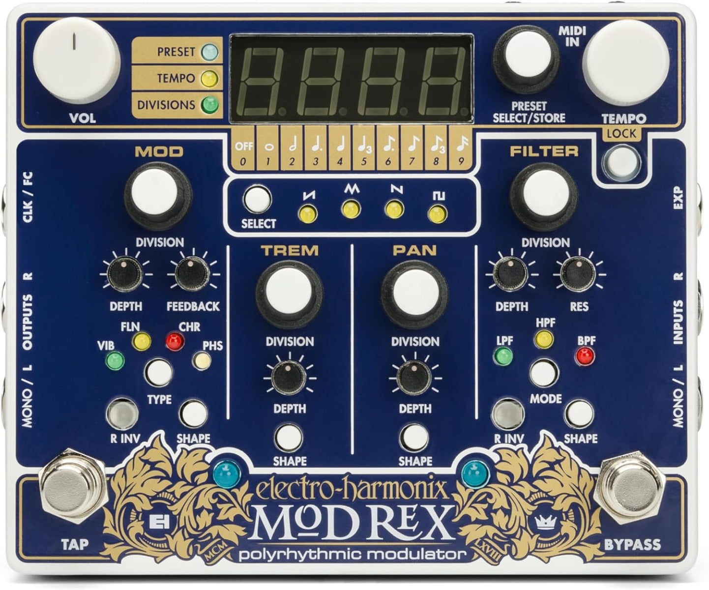 Electro Harmonix Mod Rex Polyrhythmic Modulator Pedal
