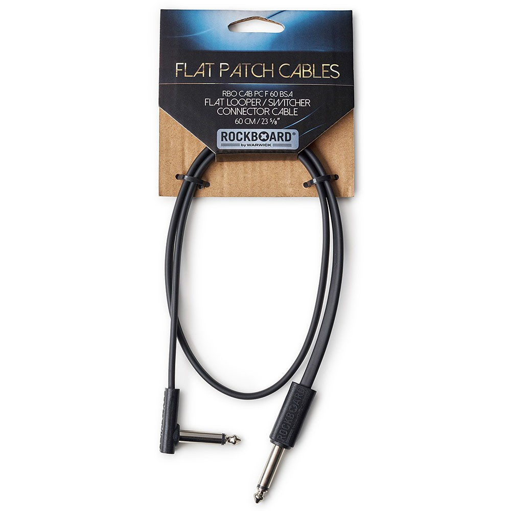 Warwick RockBoard 60cm Standard Flat Patch Looper Switcher Connector Cable in Black