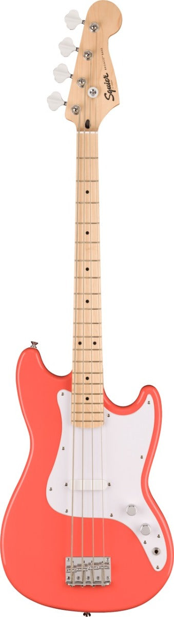 Squier Sonic Bronco Bass, Maple Fingerboard in Tahitian Coral