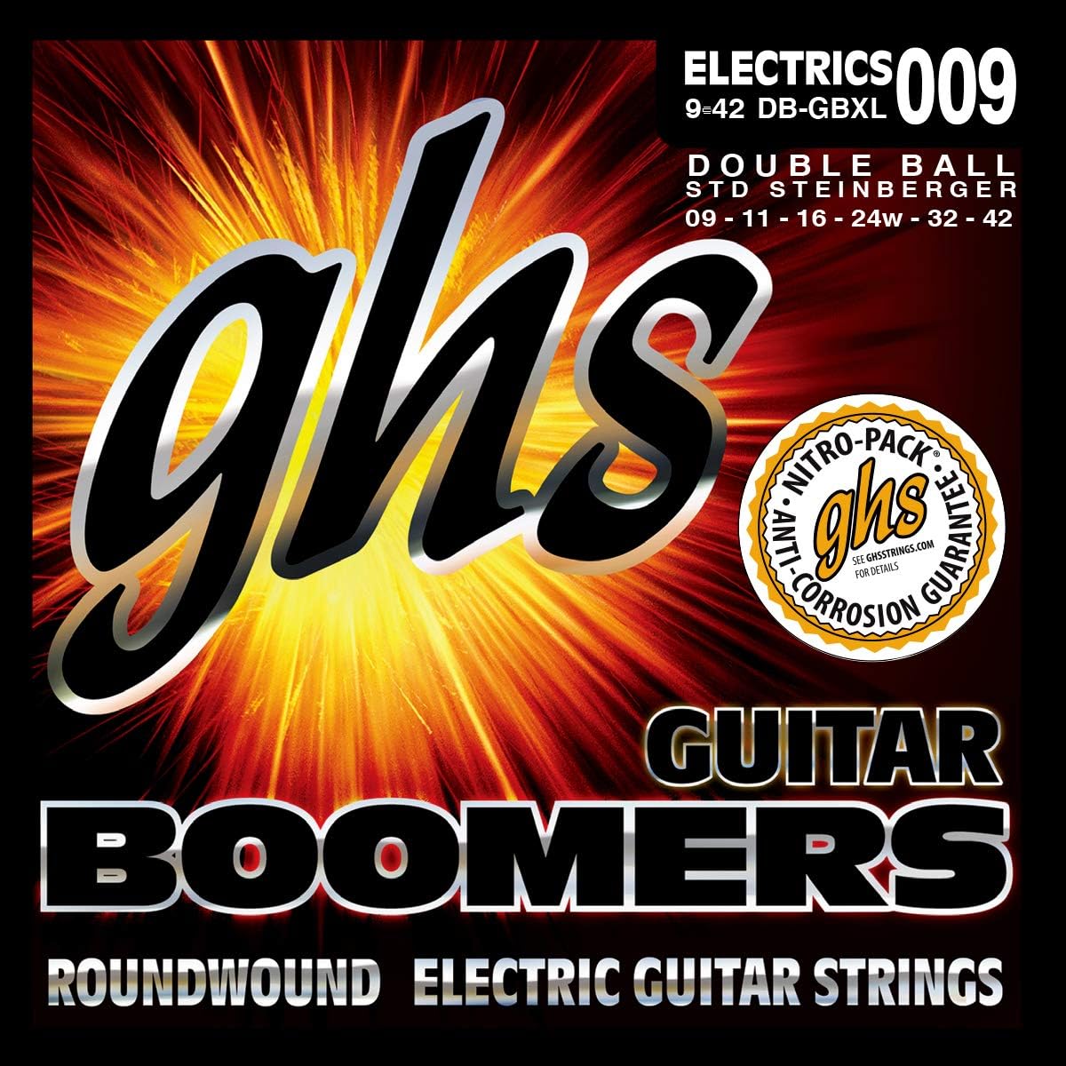 GHS DB GBXL Double Ball End Electric Guitar Strings 9-42 Gauge
