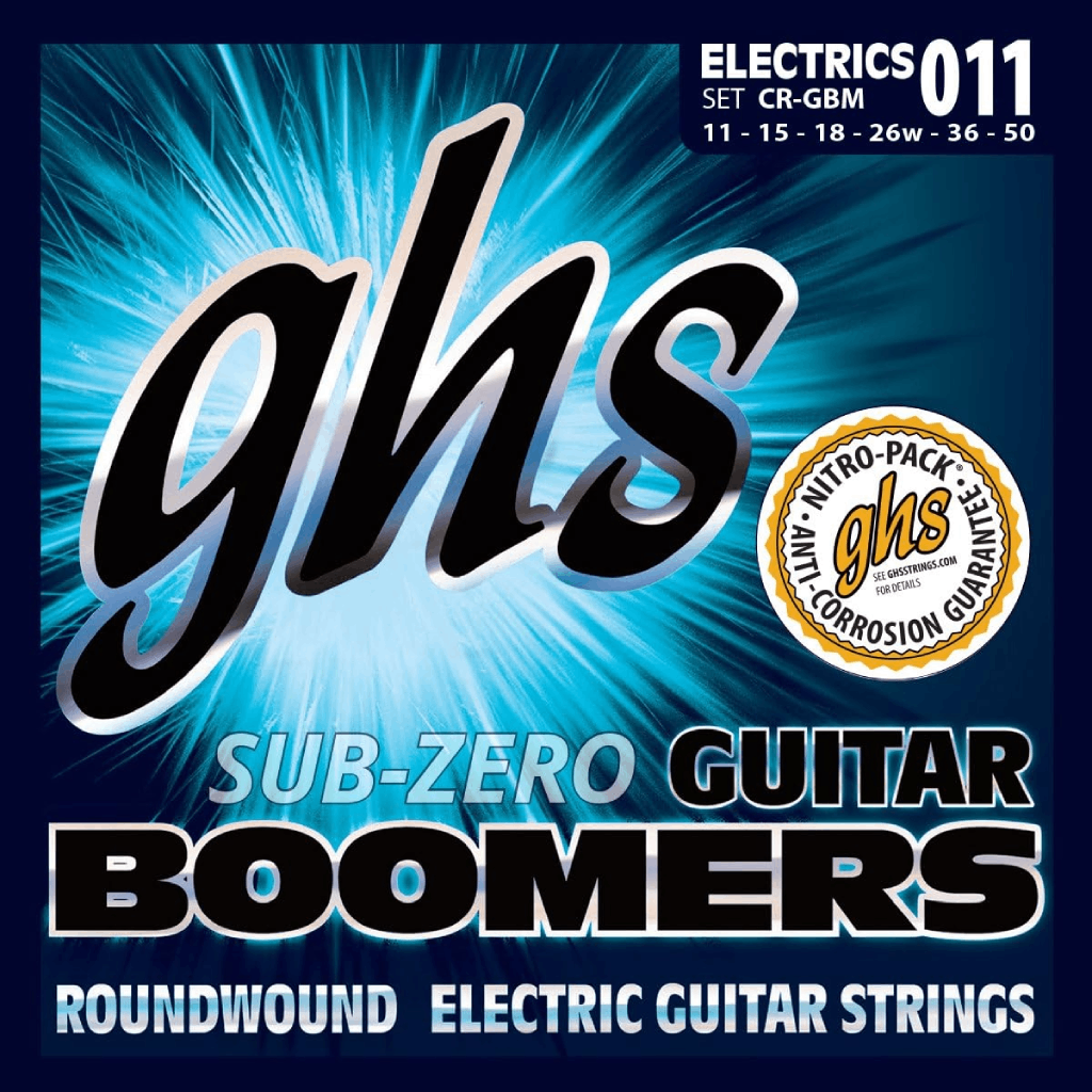 GHS CRGBM Subzero Boomers Medium Electric Guitar Strings 11-50 Gauge