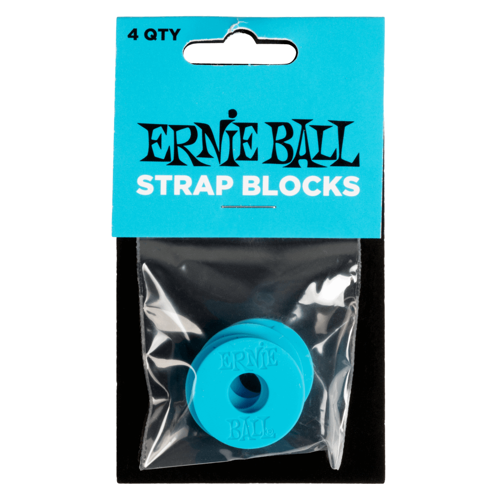 Ernie Ball Strap Blocks 4pk in Blue