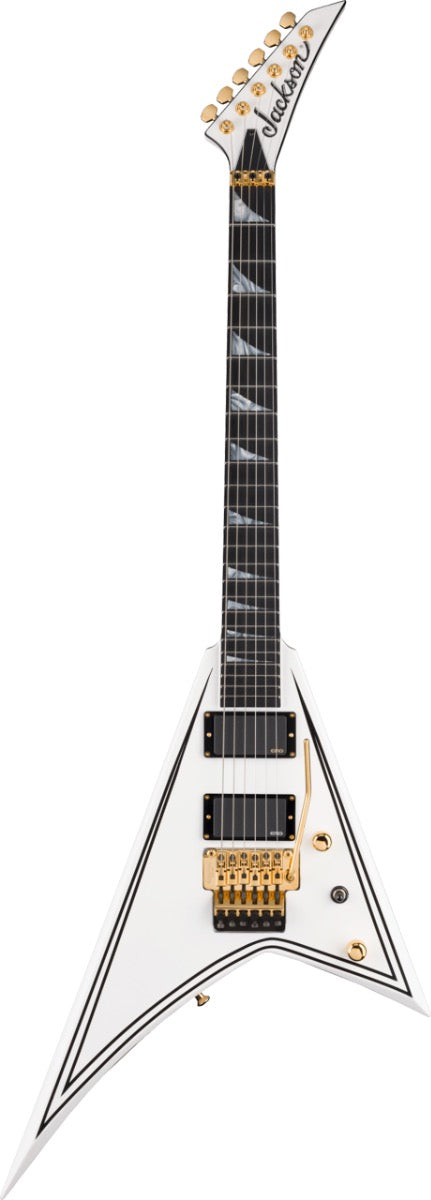 Jackson MJ Series Rhoads RR24MG in White with Black Pinstripes
