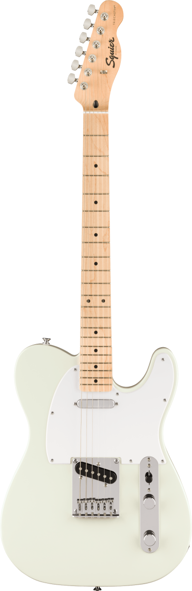 Squier FSR Squier Sonic Telecaster, Maple Fingerboard, White Pickguard in Arctic White