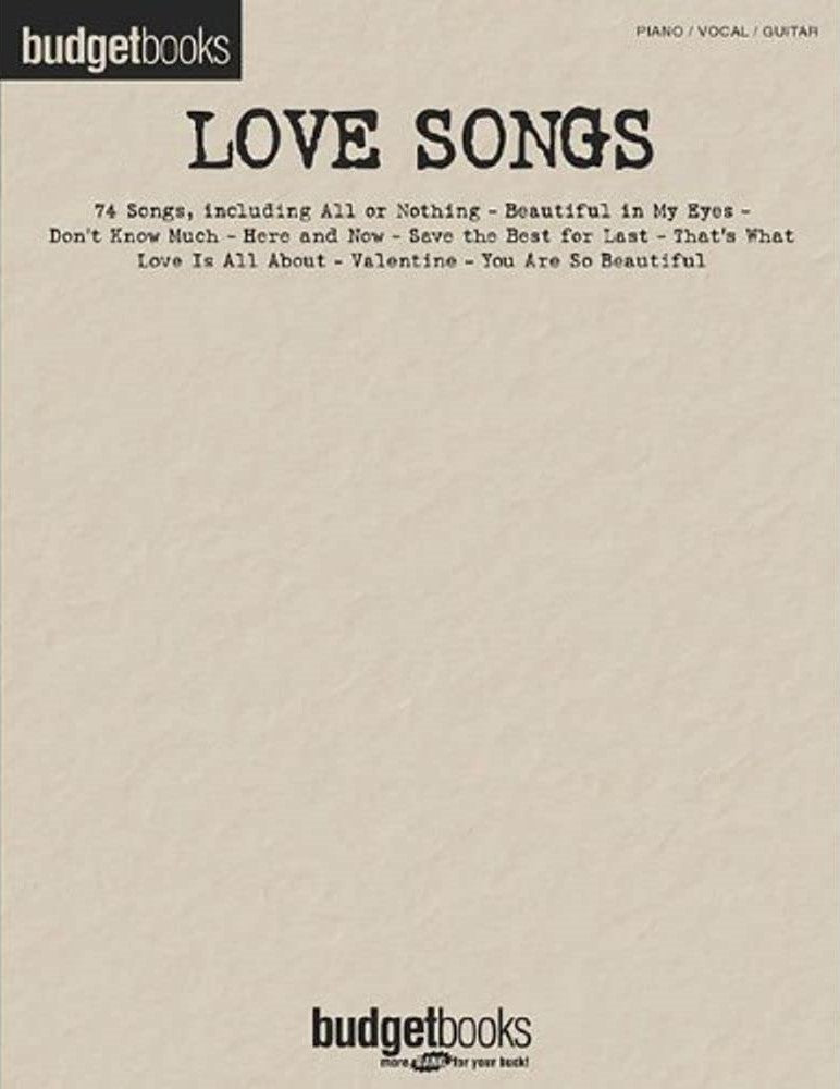 Budget Books Love Songs PVG