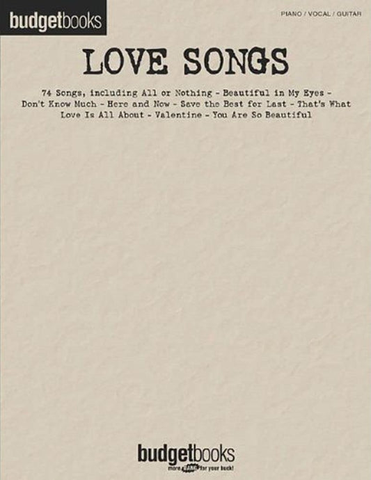 Budget Books Love Songs PVG