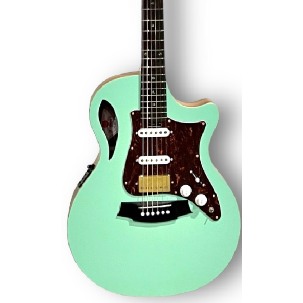 Cole Clark TL2EC-BLBL-HSS True Hybrid model with HSS configuration in Surf Green