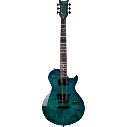 Schecter Solo-II Standard Electric Guitar in Ocean Blue Burst Burl