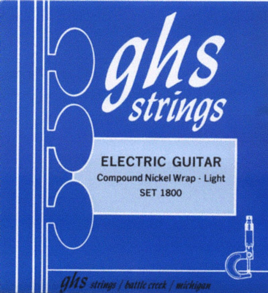 GHS 1800 Composite Nickel Rollerwound Electric Guitar Strings 11-52 Gauge