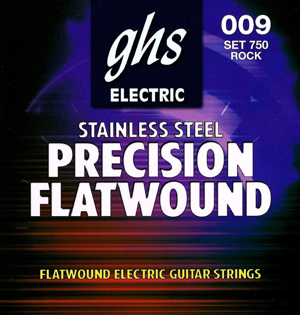 GHS 750 Precision Flatwound Electric Guitar Strings Ultra Light 9-42 Gauge