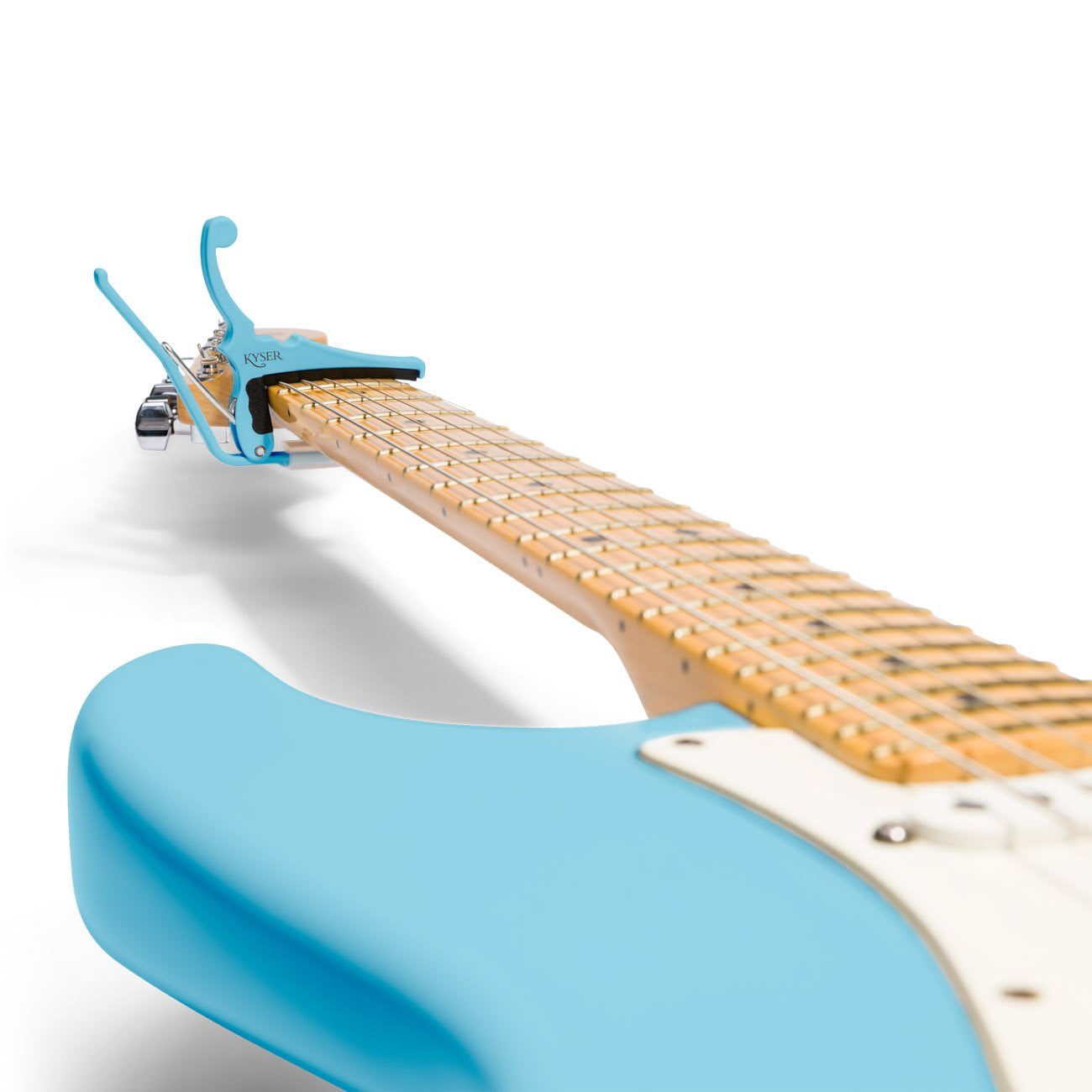 Fender x Kyser Quick Change Electric Guitar Capo in Daphne Blue