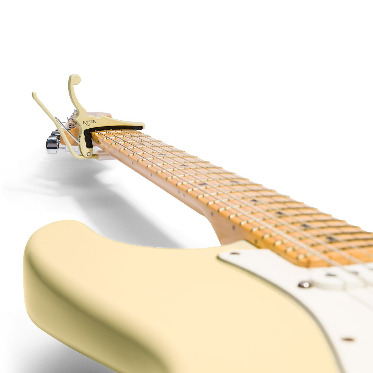 Fender x Kyser Quick Change Electric Guitar Capo in Olympic White