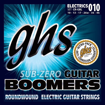 GHS CRGBL Subzero Boomers Light Electric Guitar Strings 10-46 Gauge