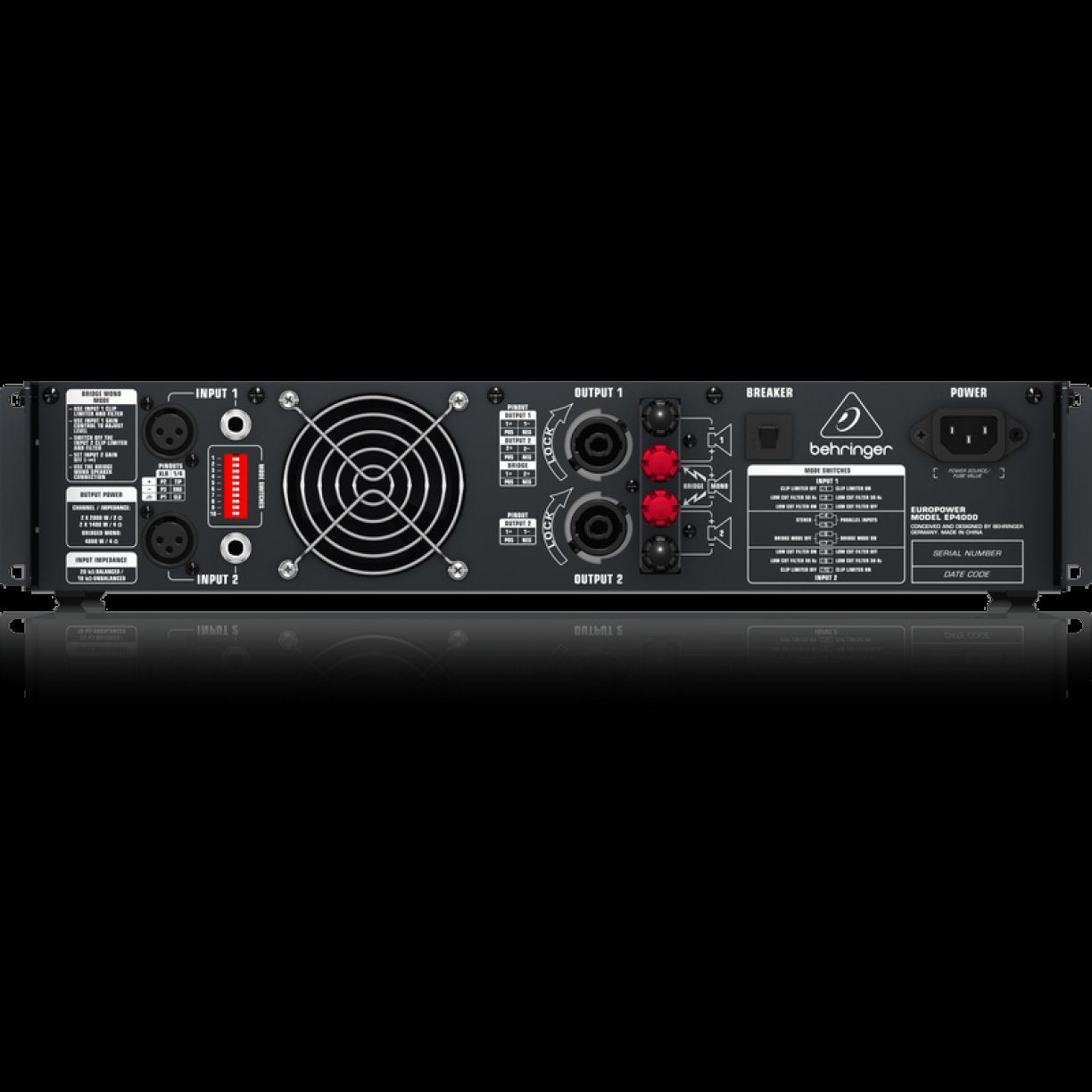 Behringer Europower EP4000 4000W Power Amplifier