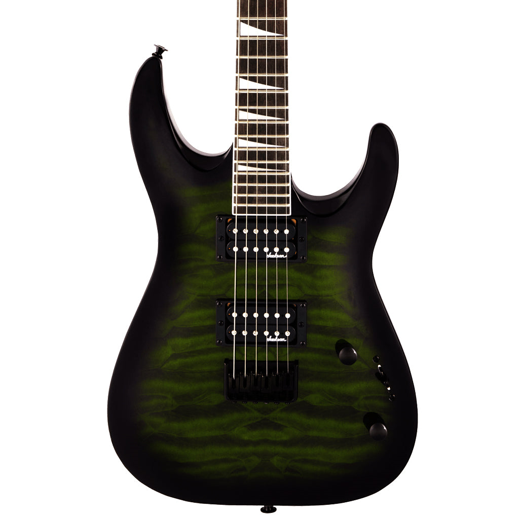 Jackson JS32Q DKA HT in Transparent Green Burs