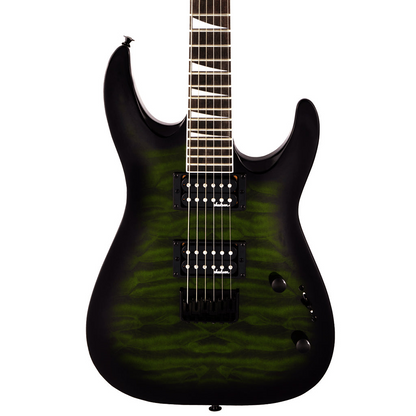 Jackson JS32Q DKA HT in Transparent Green Burs