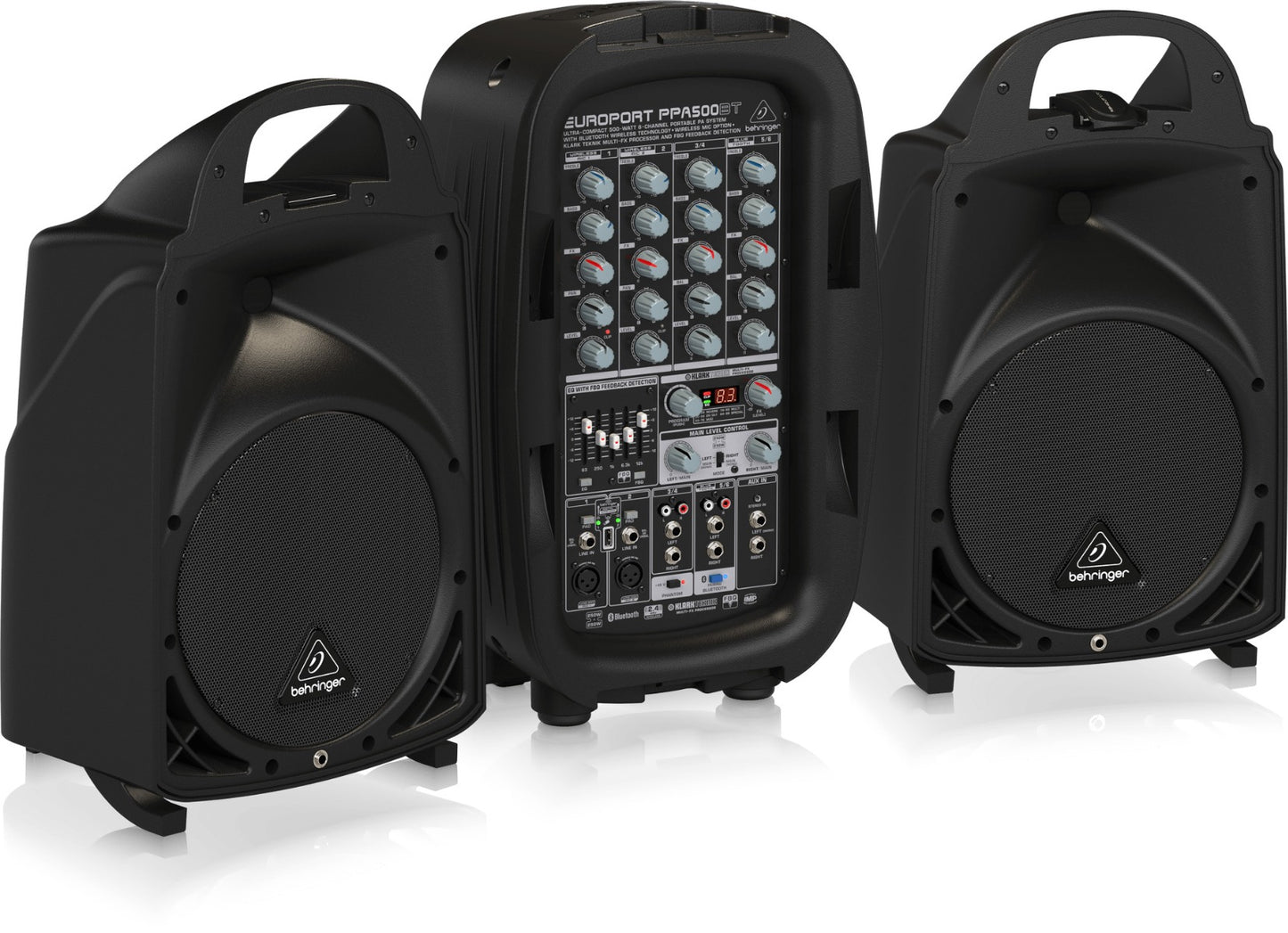 Behringer Europort PPA500BT Ultra Compact 500W 6 Channel Portable PA System