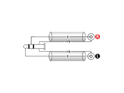Klotz AY7A0300 3m Angled Y Cable TRS 3.5mm To 2xRCA