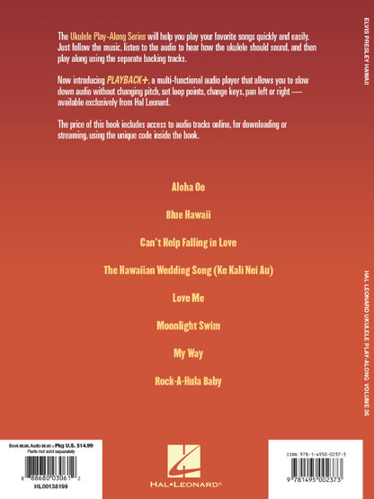 Elvis Presley Ukulele Play Along Volume 36 Bk/Ola