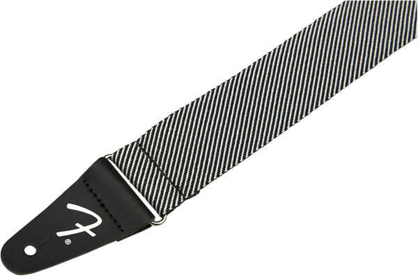 Fender 2" Modern Tweed Strap in White & Black