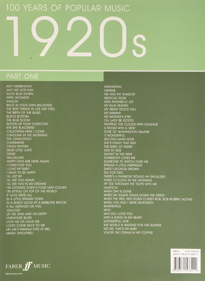 100 Years Of Popular Music 20s Vol 1 PVG