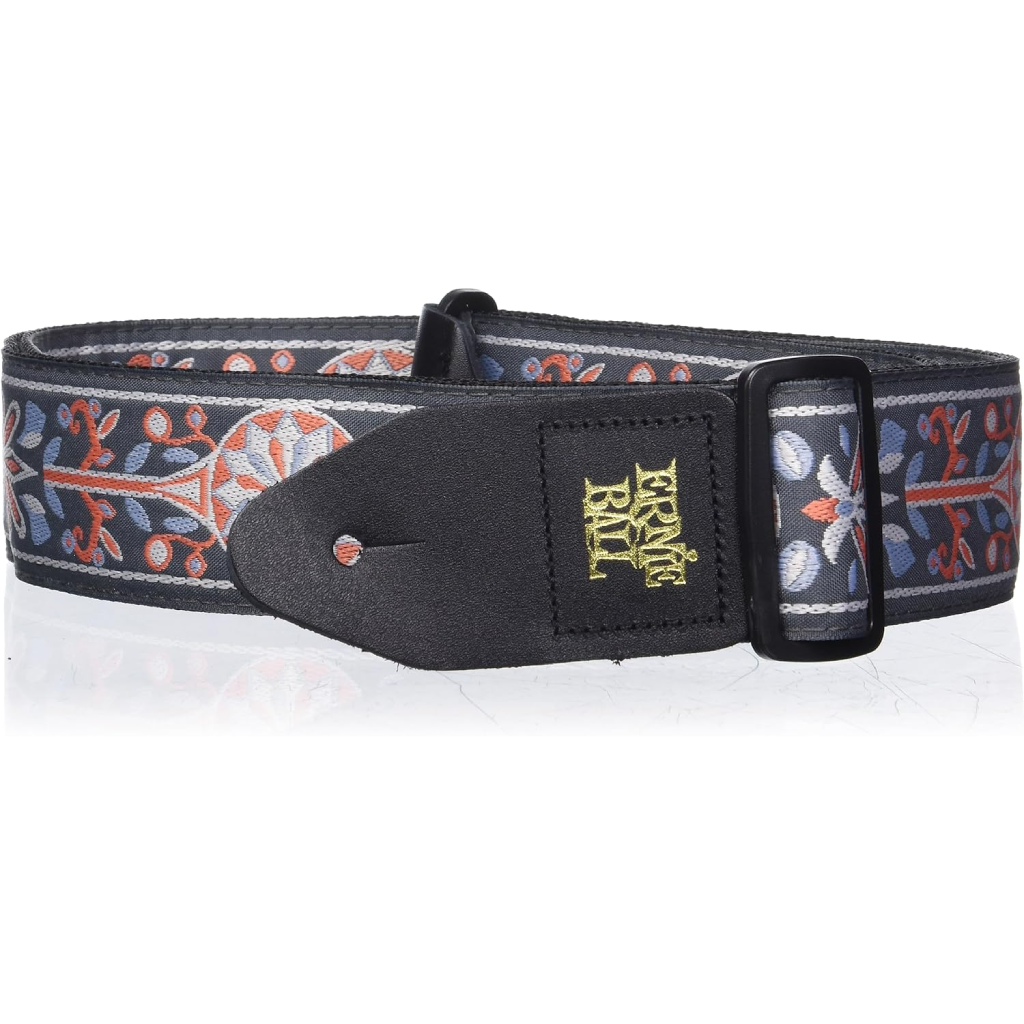 Ernie Ball Classis Jacquard Guitar Or Bass Strap in Tangerine Nightmist