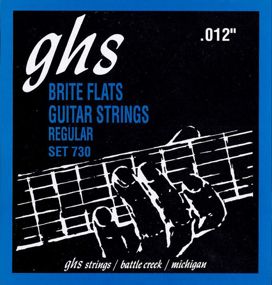 GHS 730 Brite Flats Electric Guitar Strings Regular 12-54 Gauge