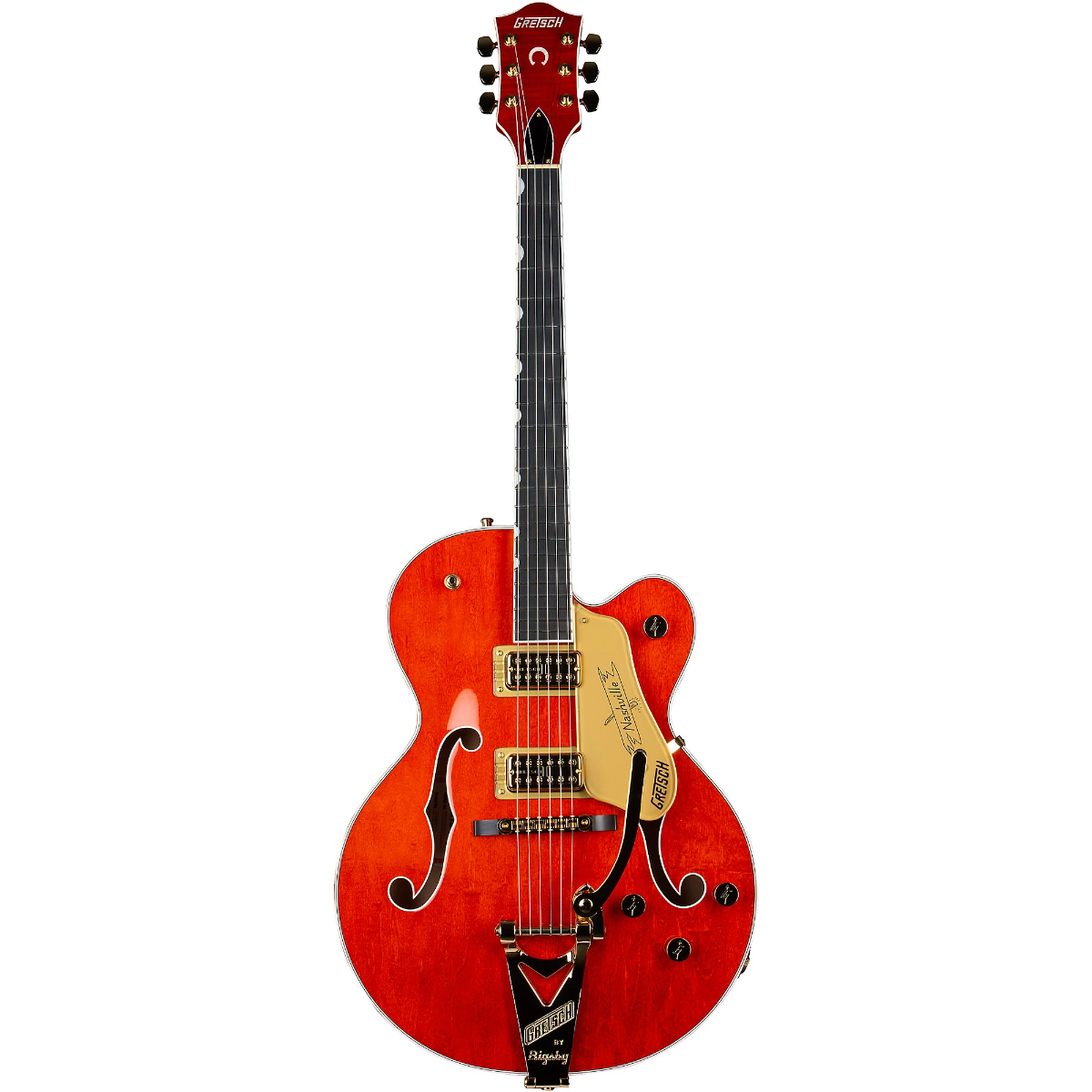Gretsch Nashville Hollow Body with String-Thru Bigsby Electric Guitar in Orange Stain