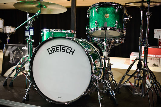 Gretsch Broadkaster Nitron 3 Piece Shell Pack in Green Sparkle