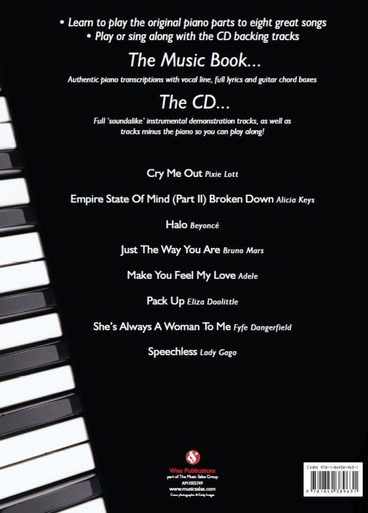 Play Piano With Lady Gaga Adele Alicia Keys Etc BK/CD