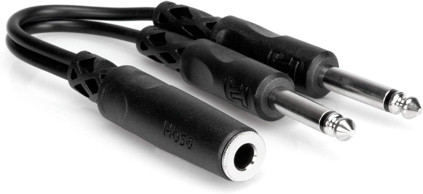 Hosa YPP106 1/4" TSF to Dual 1/4" TS Y Cable