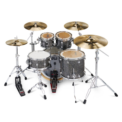 DW DWe 5-piece Drum Kit Bundle in Black Galaxy FinishPly