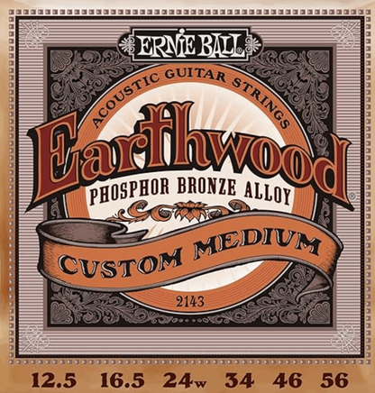 Ernie Ball Earthwood Phosphor Bronze Custom Light Acoustic Guitar Strings 11.5 - 54 Gauge