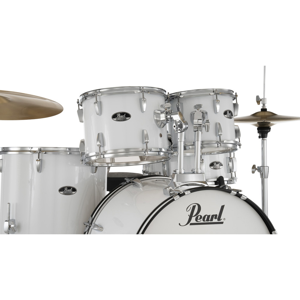 Pearl Roadshow-Plus 5-Piece Drum Kit with Pearl Cymbal Pack in Pure White