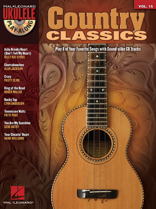 Country Classics Ukulele Play Along Volume 15 Bk/Cd